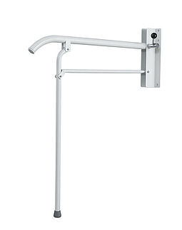 Toalettarmstöd 21033 vit med stödben uppfällbart med låsmekanism Toalettarmstöd 21033 vit med stödben uppfällbart med låsmekanism