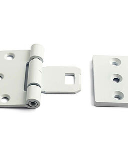 Innerdörrggj 2465 Vit inkl. fästplatta av stål och skruv 2st/förp Innerdörrggj 2465 Vit inkl. fästplatta av stål och skruv 2st/förp
