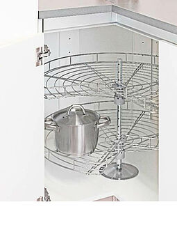 Karusell 3/4 vit för skåp 880x510 mm botten montage Karusell 3/4 vit för skåp 880x510 mm botten montage